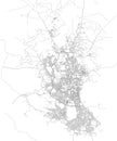 Satellite map of SanaÃ¢â¬â¢a, Yemen, city streets. Middle east